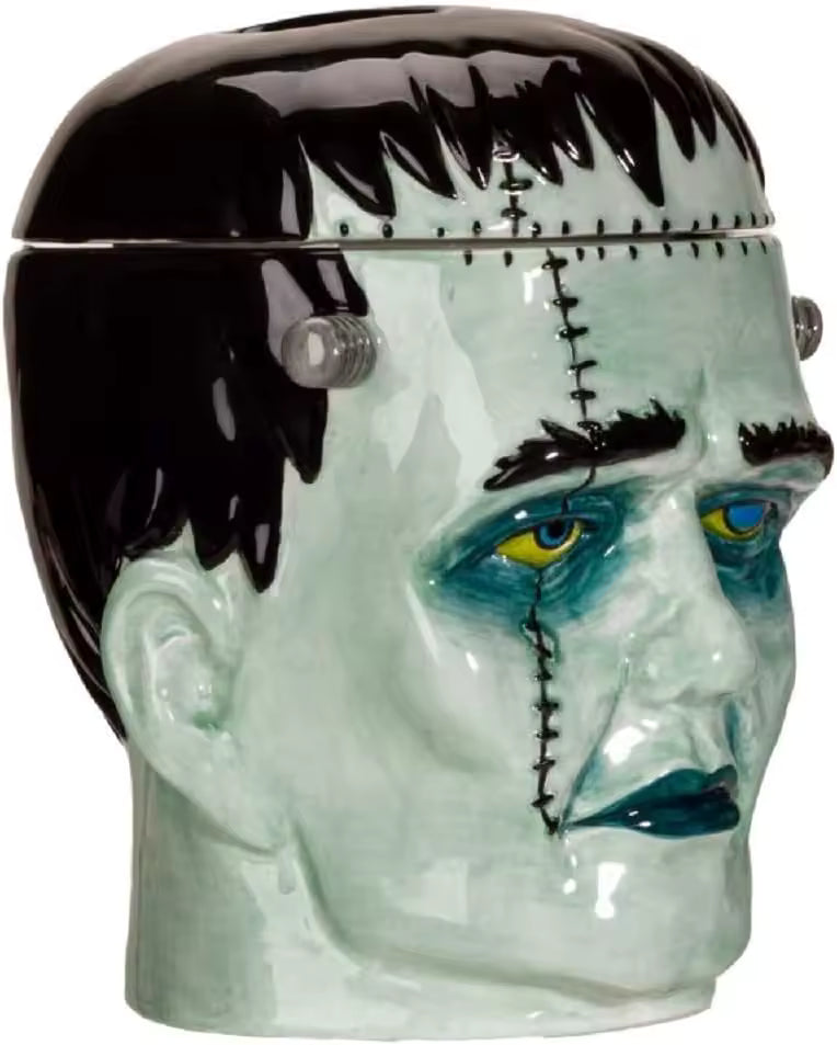 Frankenstein Monster Ceramic Cookie Jar — Gothic Kitchen Canister