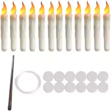 Enchanted Floating Candles — Magic Wand Remote LED Set (12pc)