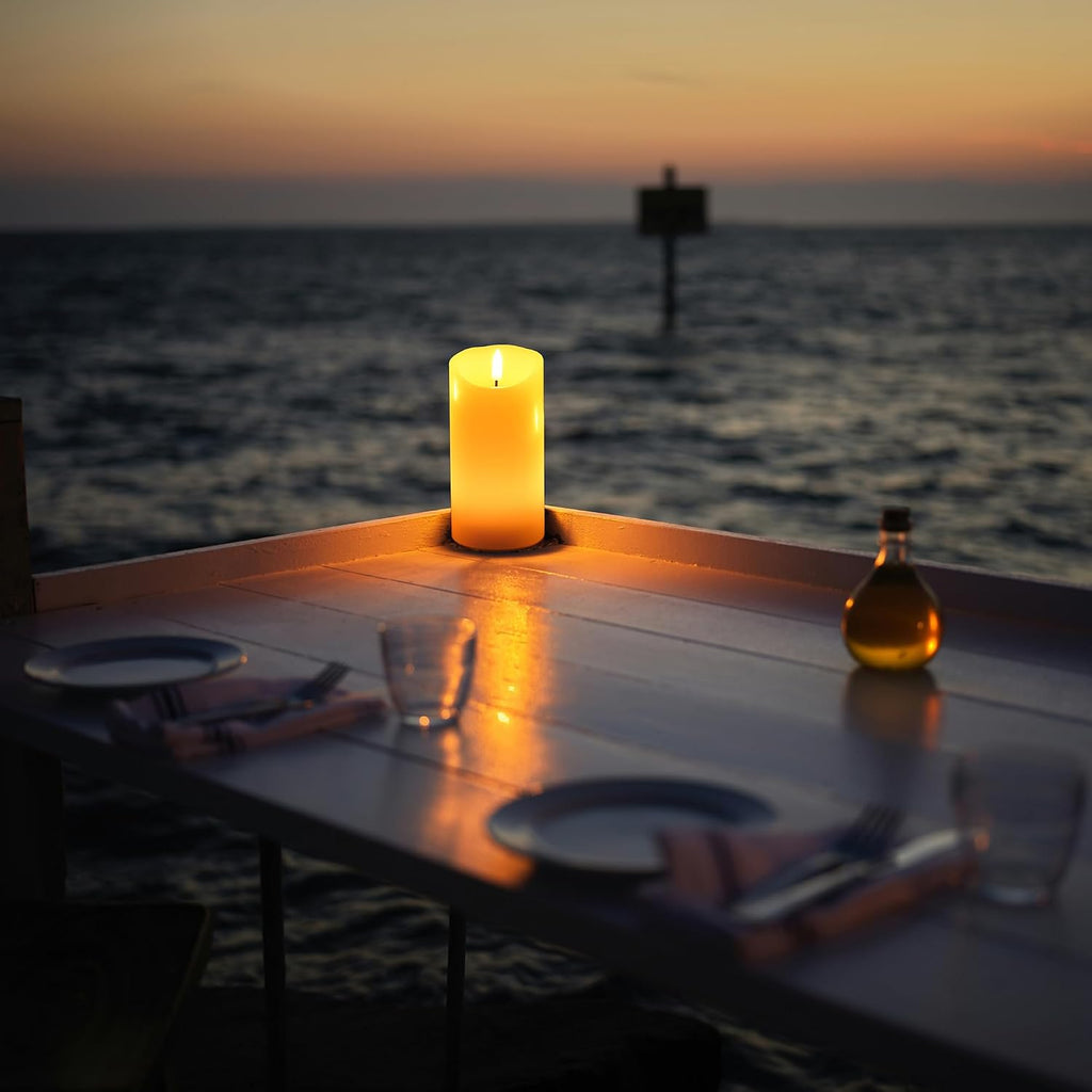 Color-Changing LED Pillar Candles with Remote (Set of 3)