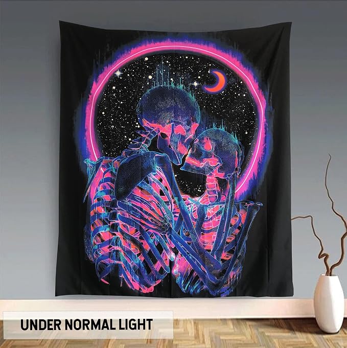 Death Do Us Part-Neon Purple Gothic Wall Art